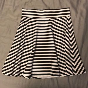 H&M Striped Skater Skirt